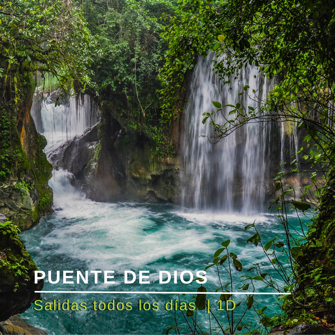 Cascadas de Puente de Dios en San Luis Potosi, Huasteca Potosina